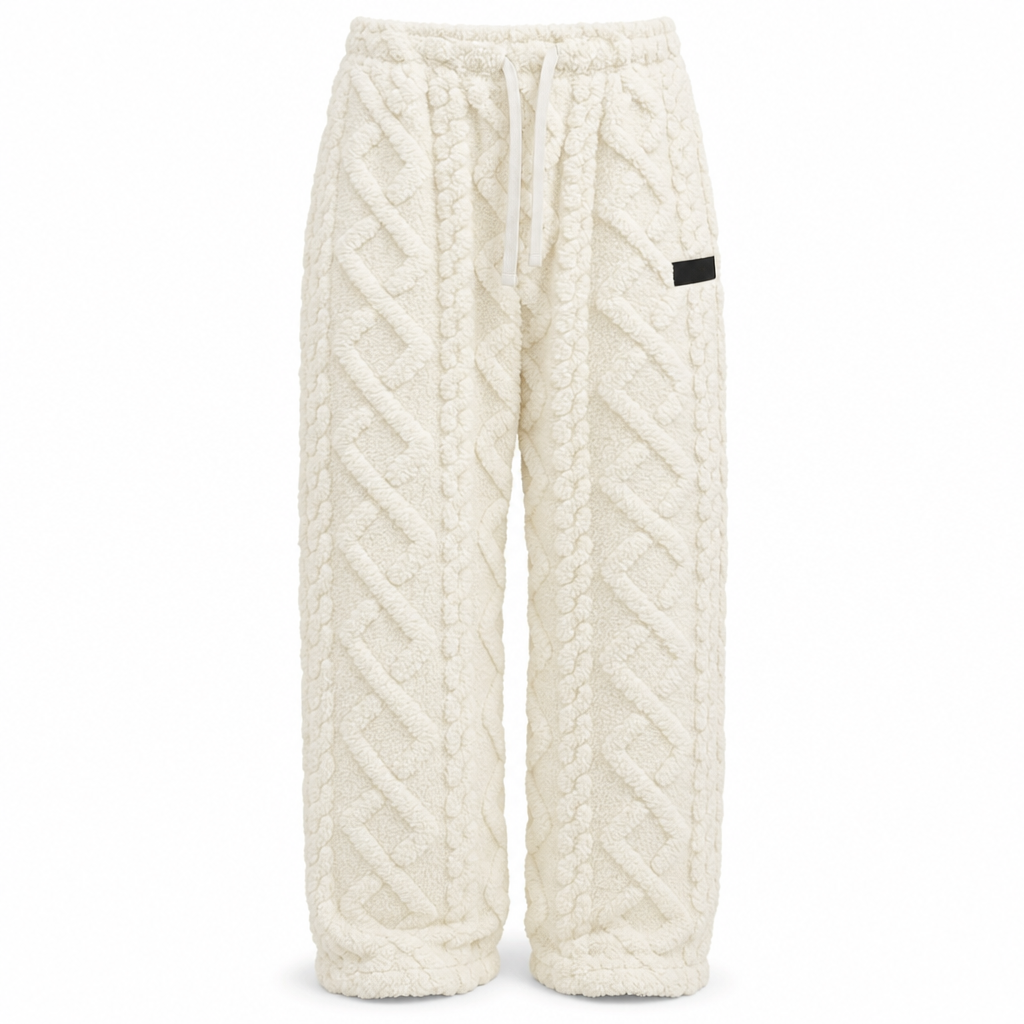 Pantalón Cálido de Estar por Casa con Forro de Franela - Beige
